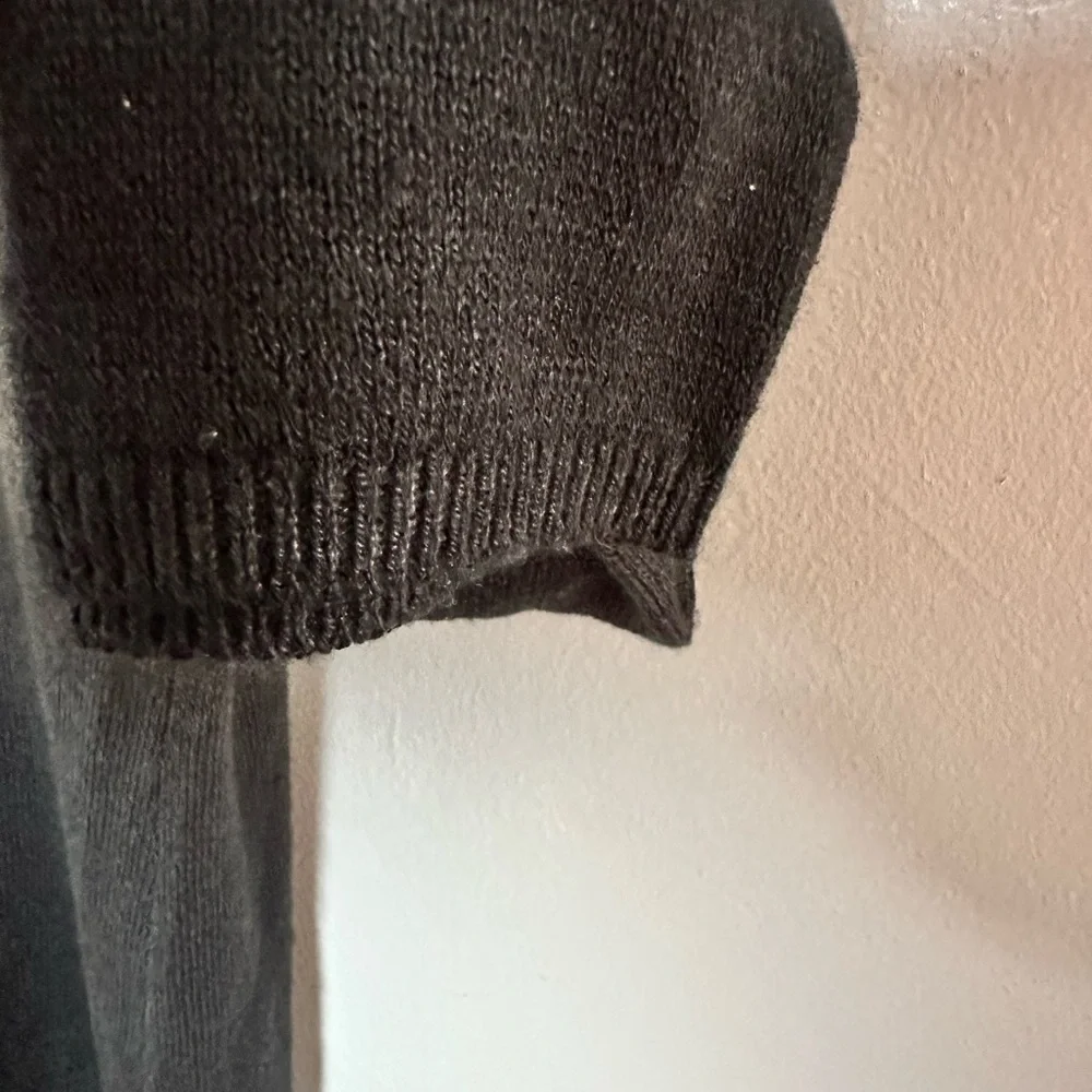 Chico's 1 Gray Ombre Gray Women's cardigan Sweater M Silk Cashmere - Picture 5 of 5